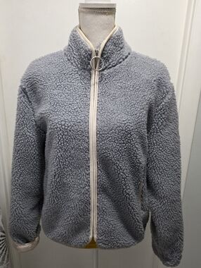 IVORY ELLA SERPA FLEECE JACKET  FULL ZIP LINING ZIP POCKETS Size MED